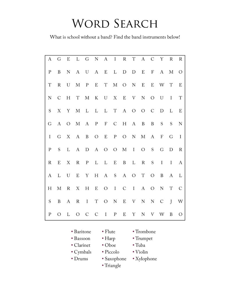 BTS Word Search - PianoNotes Online